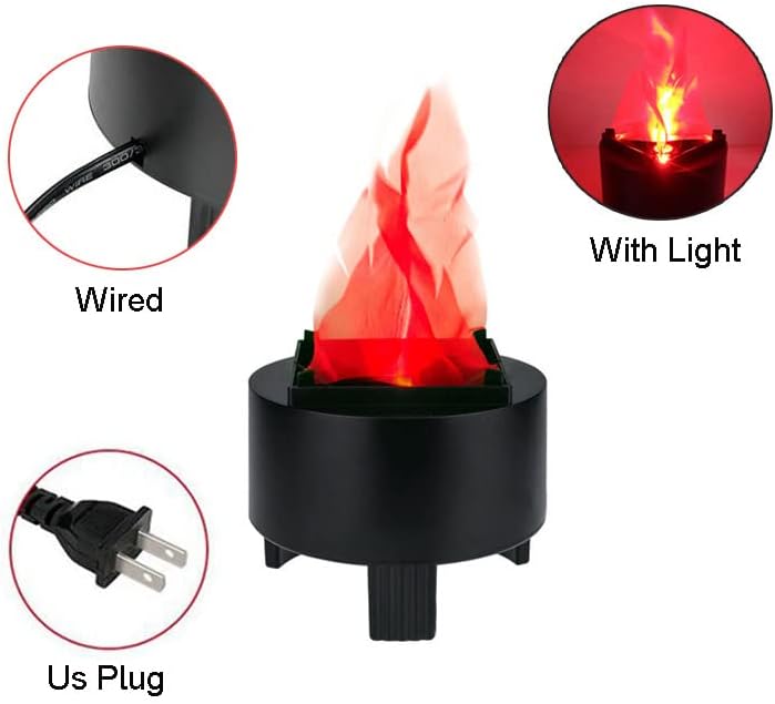 Lancoon 3D LED Fake Fire Flame Light, 3 Pack Artificial Flickering Flame Lamp Bulb Electric Campfire Effect Indoor for Christmas Halloween Festival Event Party Club Decoration - Image 3